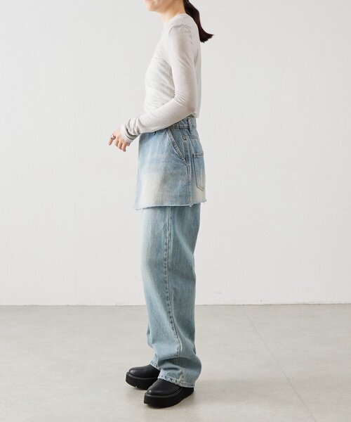 BEARDSLEY（ビアズリー）の「《LEVAR》スカートセットデニム（デニムパンツ・レディース・ブルー・MEDIUM）」の3枚目の写真