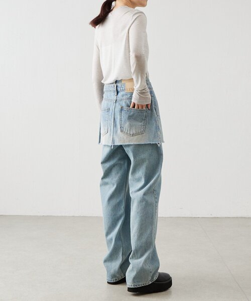 BEARDSLEY（ビアズリー）の「《LEVAR》スカートセットデニム（デニムパンツ・レディース・ブルー・MEDIUM）」の5枚目の写真