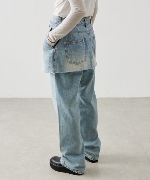BEARDSLEY（ビアズリー）の「《LEVAR》スカートセットデニム（デニムパンツ・レディース・ブルー・MEDIUM）」の8枚目の写真