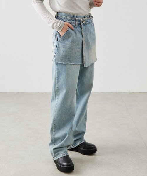 BEARDSLEY（ビアズリー）の「《LEVAR》スカートセットデニム（デニムパンツ・レディース・ブルー・MEDIUM）」の10枚目の写真