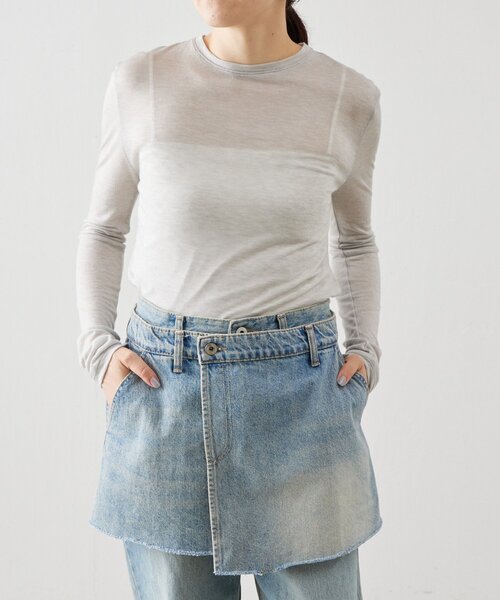 BEARDSLEY（ビアズリー）の「《LEVAR》スカートセットデニム（デニムパンツ・レディース・ブルー・MEDIUM）」の11枚目の写真