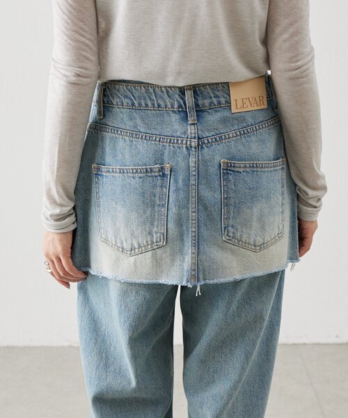 BEARDSLEY（ビアズリー）の「《LEVAR》スカートセットデニム（デニムパンツ・レディース・ブルー・MEDIUM）」の13枚目の写真