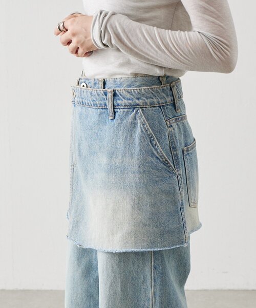 BEARDSLEY（ビアズリー）の「《LEVAR》スカートセットデニム（デニムパンツ・レディース・ブルー・MEDIUM）」の14枚目の写真