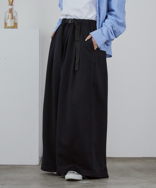 THOUSAND MILE（サウザンドマイル）の「THOUSAND MILE/サウザンドマイル WAVE ADJUST WIDE PANTS イージーワイドパンツ（スウェットパンツ・レディース・チャコール/ブラウン/ネイビー・FREE）」の3枚目の写真