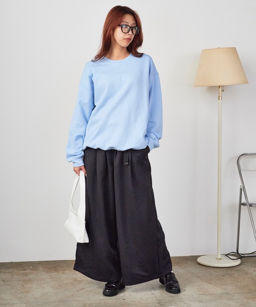 THOUSAND MILE（サウザンドマイル）の「THOUSAND MILE/サウザンドマイル WAVE ADJUST WIDE PANTS イージーワイドパンツ（スウェットパンツ・レディース・チャコール/ブラウン/ネイビー・FREE）」の18枚目の写真