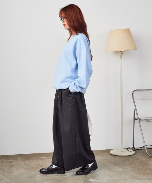 THOUSAND MILE（サウザンドマイル）の「THOUSAND MILE/サウザンドマイル WAVE ADJUST WIDE PANTS イージーワイドパンツ（スウェットパンツ・レディース・チャコール/ブラウン/ネイビー・FREE）」の19枚目の写真