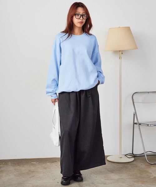 THOUSAND MILE（サウザンドマイル）の「THOUSAND MILE/サウザンドマイル WAVE ADJUST WIDE PANTS イージーワイドパンツ（スウェットパンツ・レディース・チャコール/ブラウン/ネイビー・FREE）」の20枚目の写真