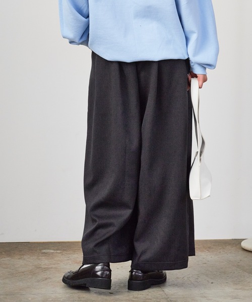 THOUSAND MILE（サウザンドマイル）の「THOUSAND MILE/サウザンドマイル WAVE ADJUST WIDE PANTS イージーワイドパンツ（スウェットパンツ・レディース・チャコール/ブラウン/ネイビー・FREE）」の21枚目の写真