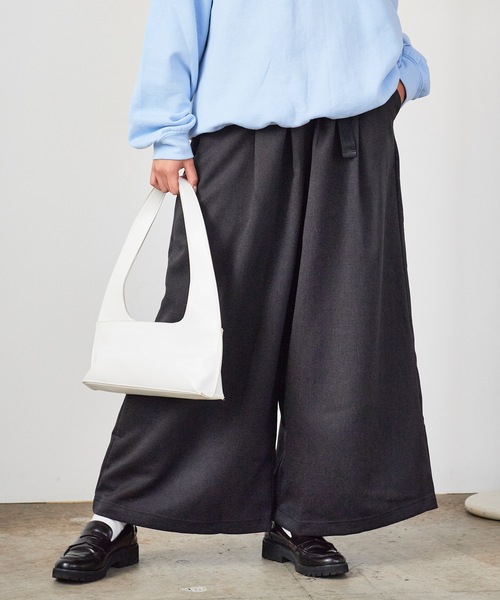 THOUSAND MILE（サウザンドマイル）の「THOUSAND MILE/サウザンドマイル WAVE ADJUST WIDE PANTS イージーワイドパンツ（スウェットパンツ・レディース・チャコール/ブラウン/ネイビー・FREE）」の22枚目の写真
