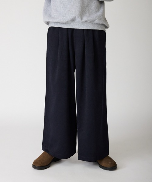 THOUSAND MILE（サウザンドマイル）の「THOUSAND MILE/サウザンドマイル WAVE ADJUST WIDE PANTS イージーワイドパンツ（スウェットパンツ・レディース・チャコール/ブラウン/ネイビー・FREE）」の6枚目の写真