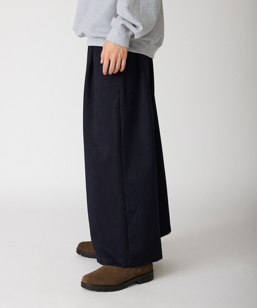 THOUSAND MILE（サウザンドマイル）の「THOUSAND MILE/サウザンドマイル WAVE ADJUST WIDE PANTS イージーワイドパンツ（スウェットパンツ・レディース・チャコール/ブラウン/ネイビー・FREE）」の7枚目の写真
