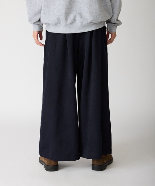 THOUSAND MILE（サウザンドマイル）の「THOUSAND MILE/サウザンドマイル WAVE ADJUST WIDE PANTS イージーワイドパンツ（スウェットパンツ・レディース・チャコール/ブラウン/ネイビー・FREE）」の8枚目の写真