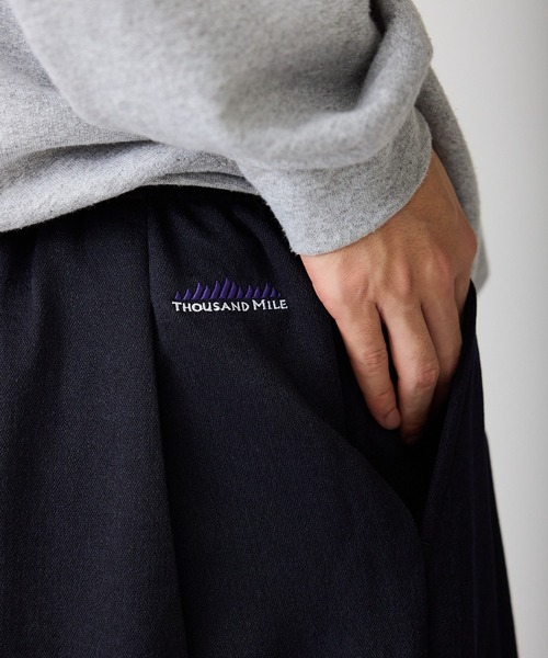 THOUSAND MILE（サウザンドマイル）の「THOUSAND MILE/サウザンドマイル WAVE ADJUST WIDE PANTS イージーワイドパンツ（スウェットパンツ・レディース・チャコール/ブラウン/ネイビー・FREE）」の10枚目の写真