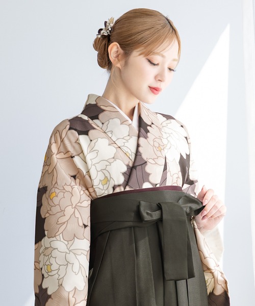 セール】【floro by SOUBIEN】レディース袴4点セット（着物・襦袢・下