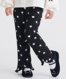 apres les cours（アプレレクール）の「【総柄】ハート・花柄 裾フリルきゅんパンツ_ジュニア対応（その他パンツ）」