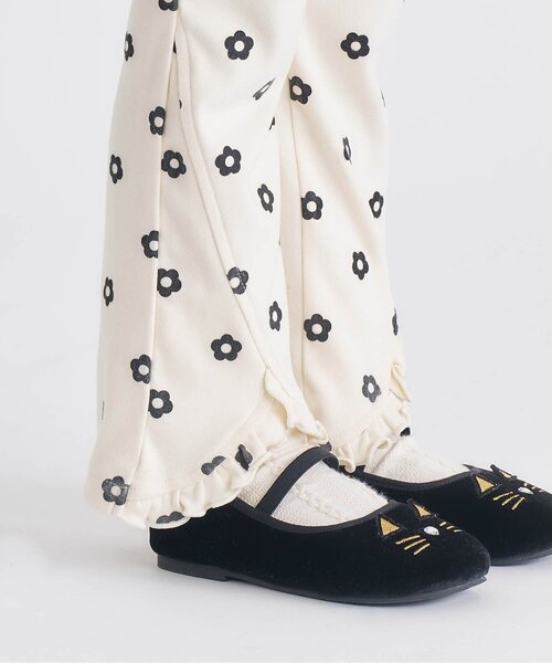 apres les cours（アプレレクール）の「【総柄】ハート・花柄 裾フリルきゅんパンツ_ジュニア対応（その他パンツ・キッズ・その他3/ブラウン/ブラック・80/90/100/110/120/130/140）」の11枚目の写真