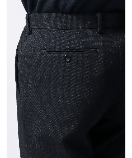 SUIT SQUARE（スーツスクエア）の「スマみえテーパードパンツ ウォッシャブル ストレッチ CROSS MOVA バーズアイ（スーツパンツ・メンズ・ネイビー/グレー・4L/3L/LL/L/M/S/SS）」の5枚目の写真