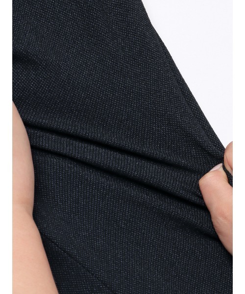 SUIT SQUARE（スーツスクエア）の「スマみえテーパードパンツ ウォッシャブル ストレッチ CROSS MOVA バーズアイ（スーツパンツ・メンズ・ネイビー/グレー・4L/3L/LL/L/M/S/SS）」の8枚目の写真