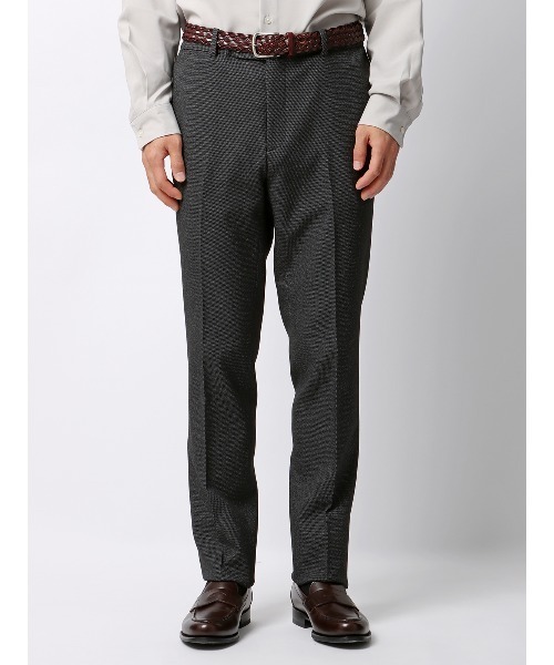SUIT SQUARE（スーツスクエア）の「スマみえテーパードパンツ ウォッシャブル ストレッチ CROSS MOVA バーズアイ（スーツパンツ・メンズ・ネイビー/グレー・4L/3L/LL/L/M/S/SS）」の12枚目の写真