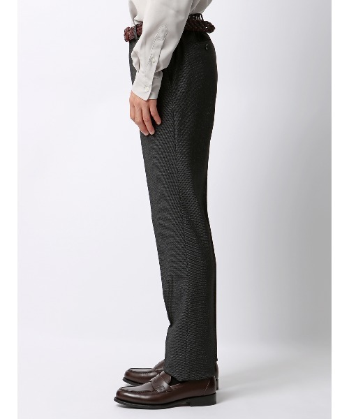 SUIT SQUARE（スーツスクエア）の「スマみえテーパードパンツ ウォッシャブル ストレッチ CROSS MOVA バーズアイ（スーツパンツ・メンズ・ネイビー/グレー・4L/3L/LL/L/M/S/SS）」の13枚目の写真