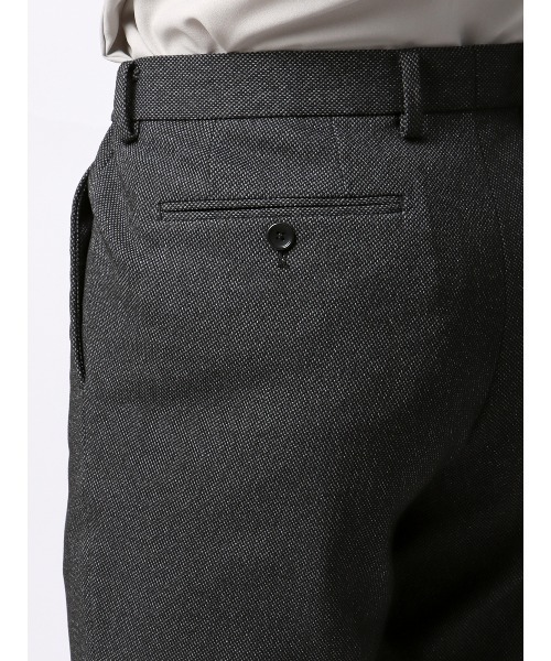 SUIT SQUARE（スーツスクエア）の「スマみえテーパードパンツ ウォッシャブル ストレッチ CROSS MOVA バーズアイ（スーツパンツ・メンズ・ネイビー/グレー・4L/3L/LL/L/M/S/SS）」の16枚目の写真