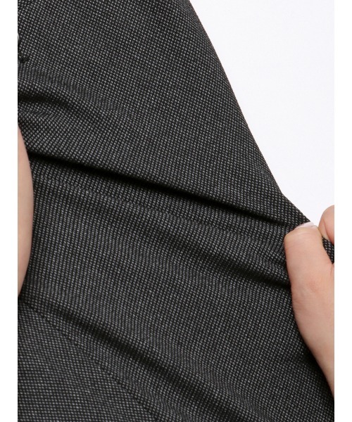 SUIT SQUARE（スーツスクエア）の「スマみえテーパードパンツ ウォッシャブル ストレッチ CROSS MOVA バーズアイ（スーツパンツ・メンズ・ネイビー/グレー・4L/3L/LL/L/M/S/SS）」の19枚目の写真
