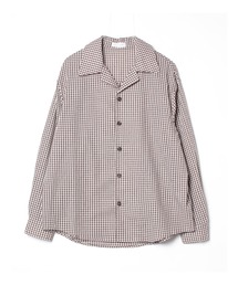 BLANK HOTEL（ブランクホテル）の「Gingham Open-Collar Shirt / ギンガムチェックオープンカラーシャツ（シャツ/ブラウス）」