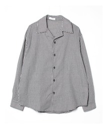 BLANK HOTEL（ブランクホテル）の「Gingham Open-Collar Shirt / ギンガムチェックオープンカラーシャツ（シャツ/ブラウス）」