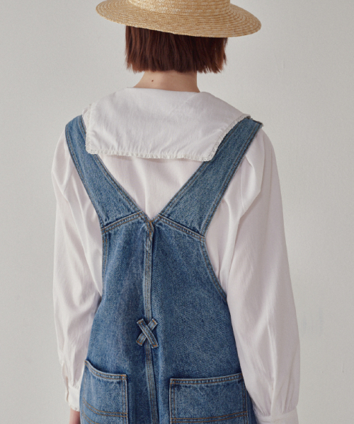 RONRON(ロンロン)の「OVERALLS DENIM PANTS MEDIUM BLUE(サロペット/オーバーオール・レディース・その他・FREE)」の3枚目の写真