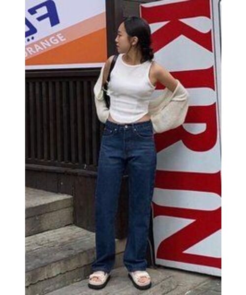 TRILLION(トリリオン)の「バイオストーンウォッシュストレートデニムパンツ(DEEP BLUE)(デニムパンツ・レディース・その他・SMALL/MEDIUM/LARGE)」の8枚目の写真