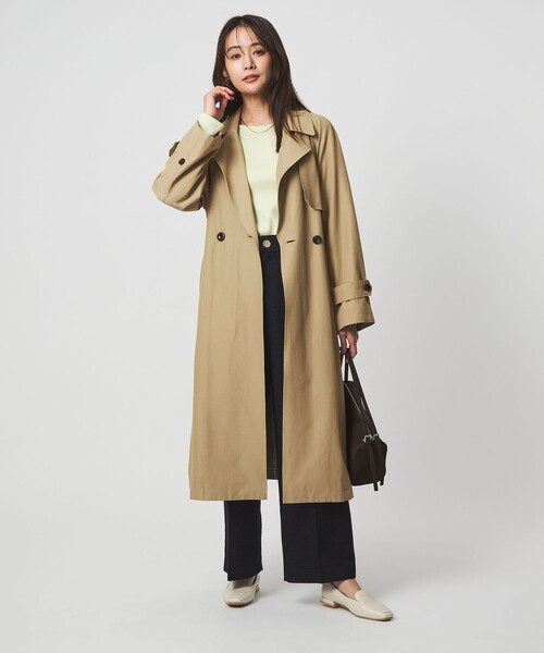 green label relaxing(グリーンレーベルリラクシング)の「ライト トレンチコート(トレンチコート・レディース・ネイビー/ベージュ・FREE)」の3枚目の写真