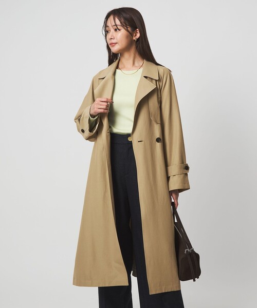 green label relaxing(グリーンレーベルリラクシング)の「ライト トレンチコート(トレンチコート・レディース・ネイビー/ベージュ・FREE)」の6枚目の写真