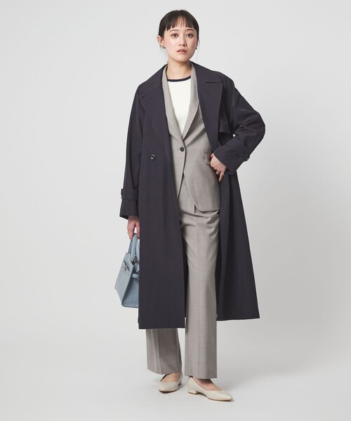 green label relaxing(グリーンレーベルリラクシング)の「ライト トレンチコート(トレンチコート・レディース・ネイビー/ベージュ・FREE)」の11枚目の写真