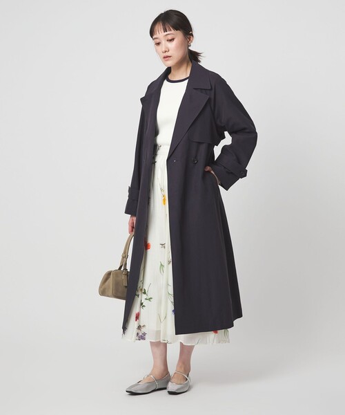 green label relaxing(グリーンレーベルリラクシング)の「ライト トレンチコート(トレンチコート・レディース・ネイビー/ベージュ・FREE)」の12枚目の写真