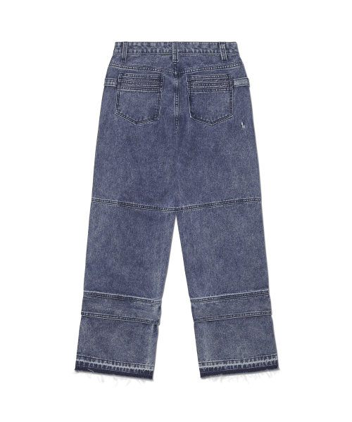 NOMANUAL(NOMANUAL)の「WASHED DENIM WORK PANTS - WASHED BLUE(デニムパンツ・レディース・その他・SMALL/MEDIUM/LARGE)」の2枚目の写真