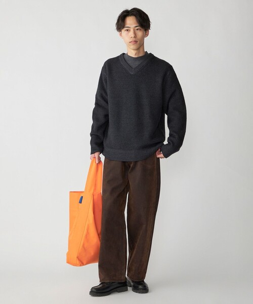 セール】SHIPS: ウール ガーメントダイ Vネック ニット（ニット