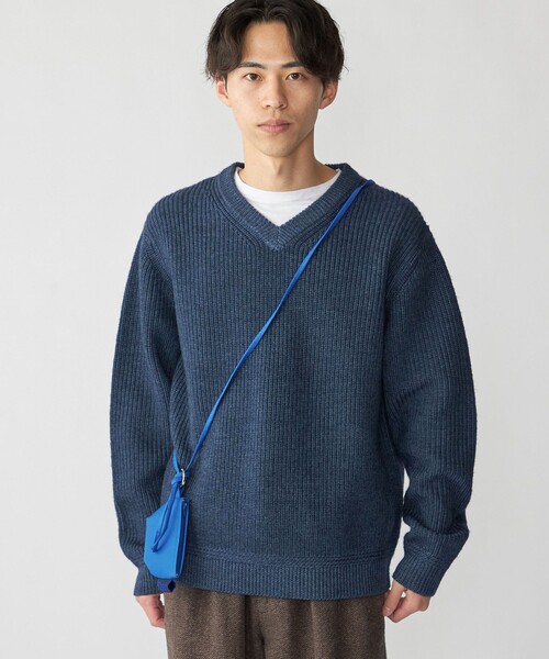 セール】SHIPS: ウール ガーメントダイ Vネック ニット（ニット