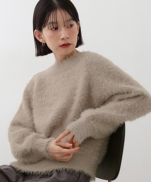 THE SHOP TK （ザ ショップ ティーケー ）の「着るたびときめく ふんわりフェザーシャギーニット（ニット/セーター・レディース・サックスブルー/アイボリー/イエロー系その他/ベージュ・13/12）」の3枚目の写真