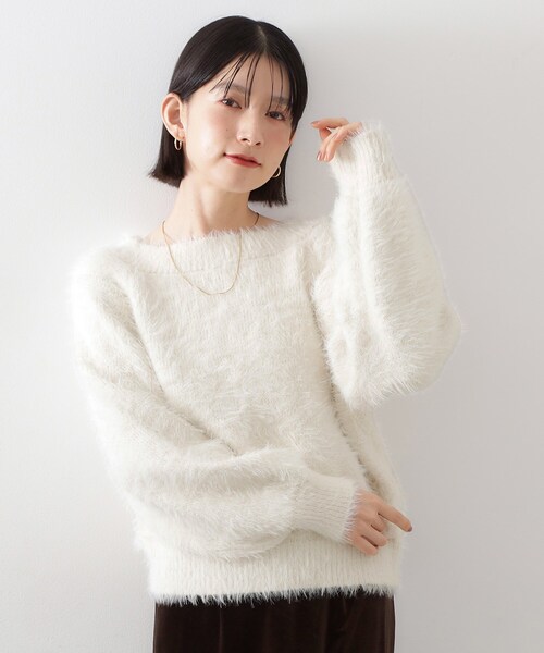 THE SHOP TK （ザ ショップ ティーケー ）の「着るたびときめく ふんわりフェザーシャギーニット（ニット/セーター・レディース・サックスブルー/アイボリー/イエロー系その他/ベージュ・13/12）」の5枚目の写真