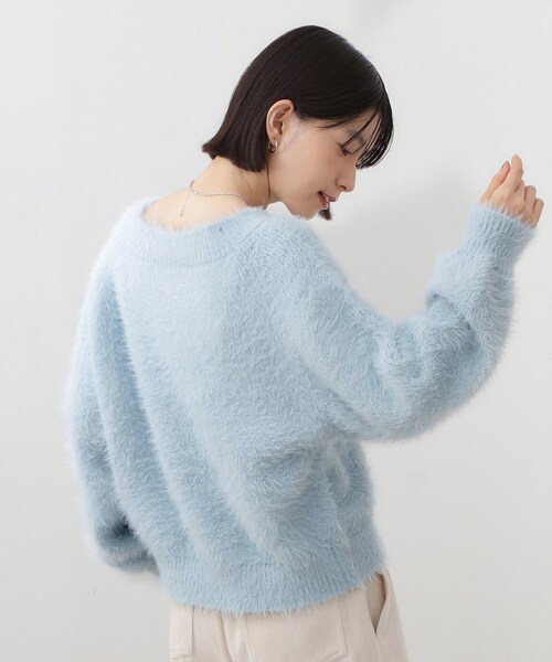 THE SHOP TK （ザ ショップ ティーケー ）の「着るたびときめく ふんわりフェザーシャギーニット（ニット/セーター・レディース・サックスブルー/アイボリー/イエロー系その他/ベージュ・13/12）」の14枚目の写真