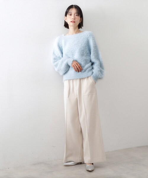 THE SHOP TK （ザ ショップ ティーケー ）の「着るたびときめく ふんわりフェザーシャギーニット（ニット/セーター・レディース・サックスブルー/アイボリー/イエロー系その他/ベージュ・13/12）」の15枚目の写真