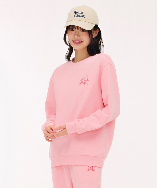 CHASECULT(チェイスカルト)の「レディース刺繍ポイントスウェットシャツ-ピンク(スウェット・レディース・PINK・90/85)」の2枚目の写真