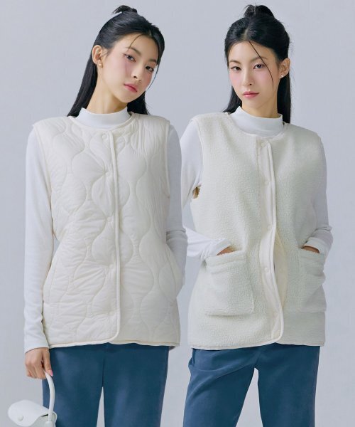 CHASECULT(チェイスカルト)の「レディースリバーシブルボアベスト-CFRG7361C0A(ベスト・レディース・アイボリー・85/90/95)」の1枚目の写真