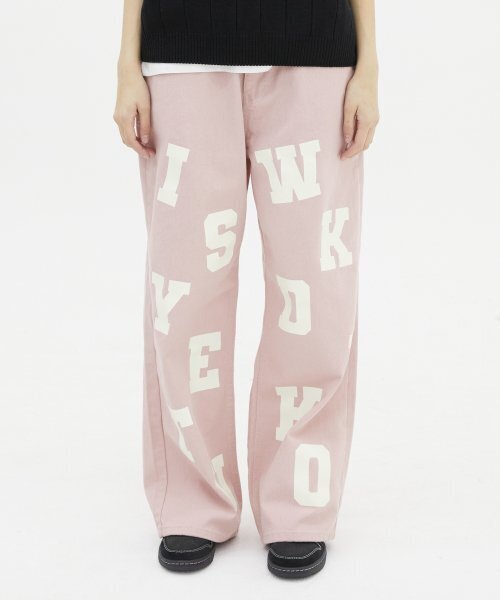 WaiKei（ワイケイ）の「ロゴプリントワイドパンツピンク（その他パンツ・メンズ・その他・MEDIUM/LARGE/X-LARGE/SMALL）」の2枚目の写真