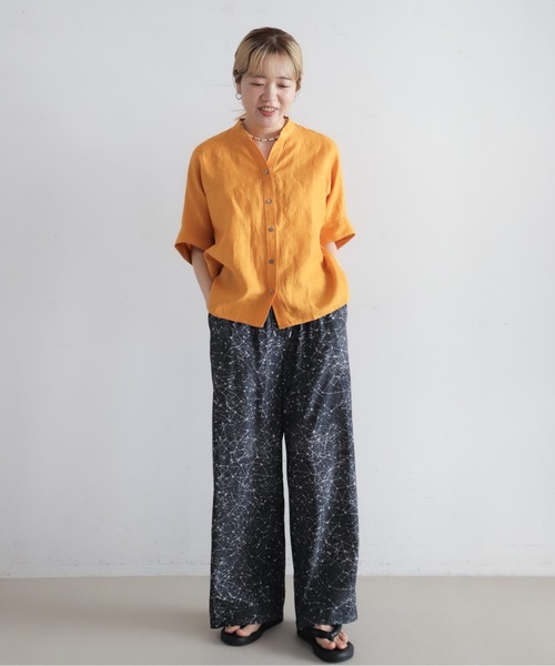NOMBRE IMPAIR（ノンブルアンペール）の「インドリネン　スタンドバンザイシャツ（シャツ/ブラウス・レディース・ブラウン/オレンジ/ブルー・FREE）」の22枚目の写真