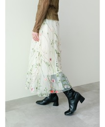 DOLLUPOOPS | フローラル刺繍チュールスカート(スカート)