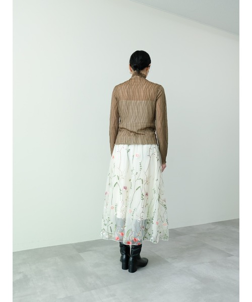 DOLLUPOOPS（ドールアップウップス）の「フローラル刺繍チュールスカート（スカート・レディース・ブラック/ベージュ系・FREE）」の9枚目の写真