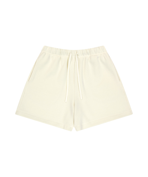 VANONE ATELIER(バノンアトリエ)の「P3230 ラベルスウェットショーツ_クリーム(その他パンツ・レディース・アイボリー・SMALL/MEDIUM)」の2枚目の写真
