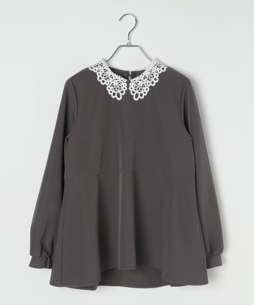 GLOBAL WORK（グローバルワーク）の「ストレッチ2WAYブラウス＊パンツセット/581023（セットアップ・レディース・ブラック/グレー系その他6/ネイビー・SMALL/MEDIUM/LARGE）」の20枚目の写真