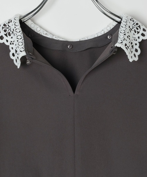 GLOBAL WORK（グローバルワーク）の「ストレッチ2WAYブラウス＊パンツセット/581023（セットアップ・レディース・ブラック/グレー系その他6/ネイビー・SMALL/MEDIUM/LARGE）」の16枚目の写真